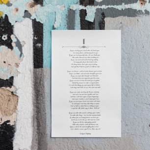 Póster Poema icónico de Kipling