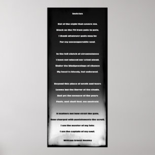 Póster POEMA inspirador DE INVICTUS