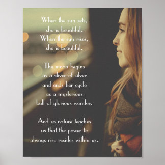 Póster Poema inspirador de Sunset | Foto