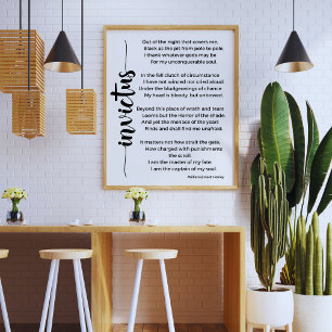 Póster Poema Invictus de William Ernest Henley Poster