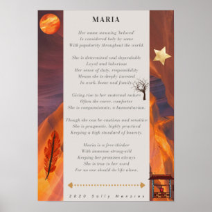 Póster Poema "María" Nombre