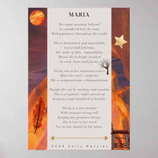 Póster Poema "María" Nombre