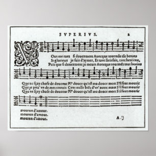 Póster Poema musical de Jean Antoine de Baif