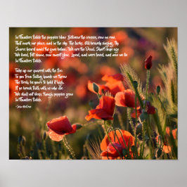 Póster Poema "Poppies rojos" en los campos de Flandes