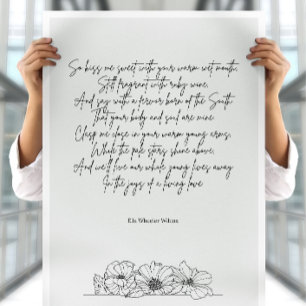 Póster Poema romántico de amor de Ella Wheeler Wilcox