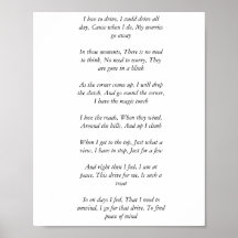 Poema sobre conducir para encontrar la paz