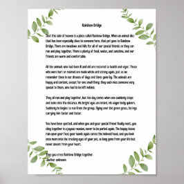 Póster Poema sobre el puente arco iris deja acento
