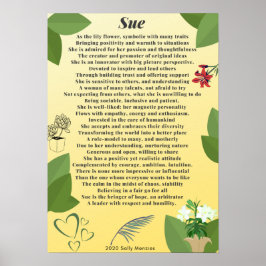 Póster Poema "Sue" Name