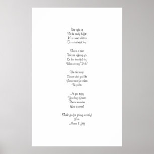 Póster Poema tipo bufé de candelabros