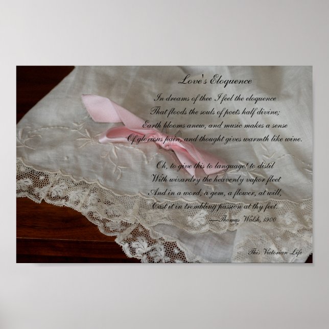 Póster Poema victoriano—Eloquencia del amor (1900) (Frente)