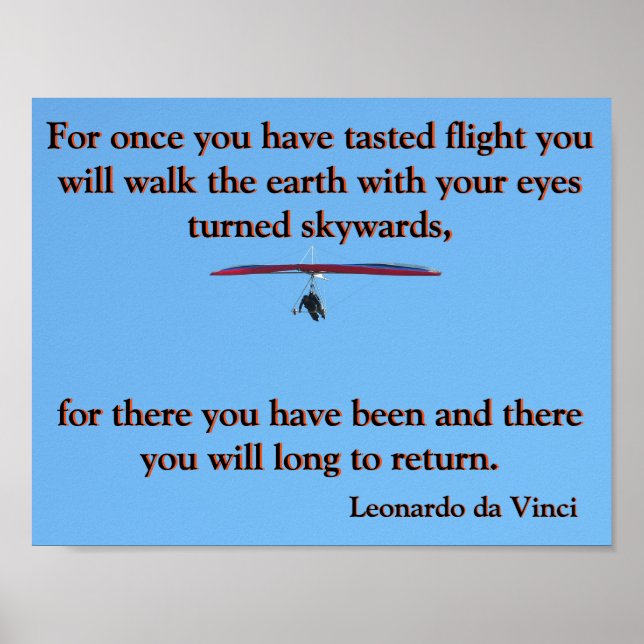 Póster Poema Volador Da Vinci 🚁 Presupuesto Especial ✨ (Frente)