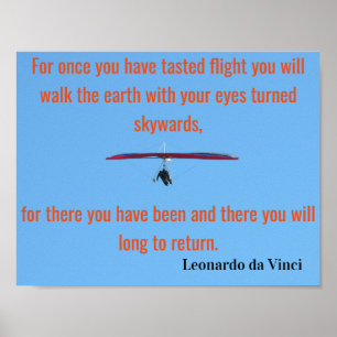 Póster Poema Volador Da Vinci 🚁 Presupuesto Especial ✨