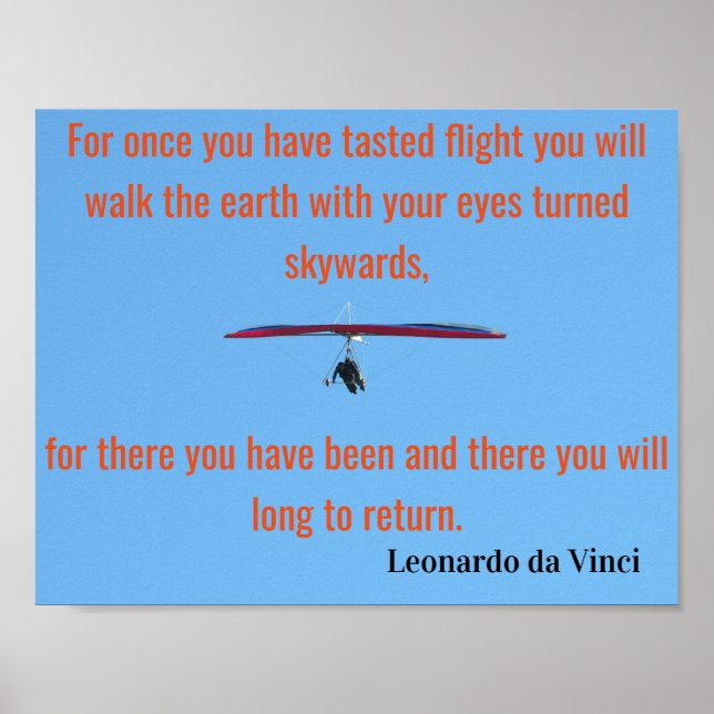Póster Poema Volador Da Vinci 🚁 Presupuesto Especial ✨ (Frente)