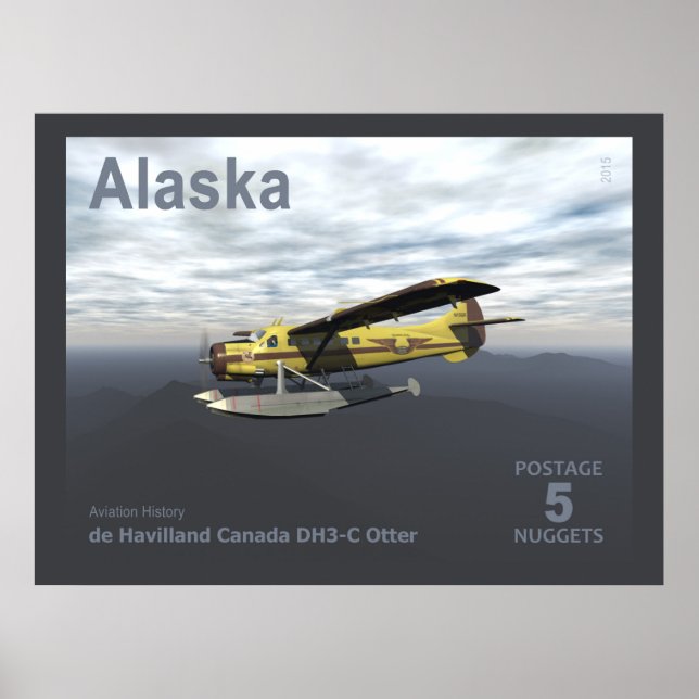 Póster Poescenario de Alaska - de Havilland DH3-C Otter (Frente)