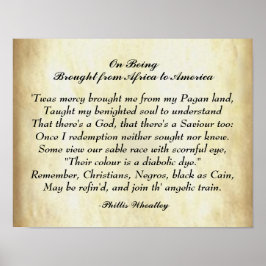 Póster Poesía afroamericana de África a América