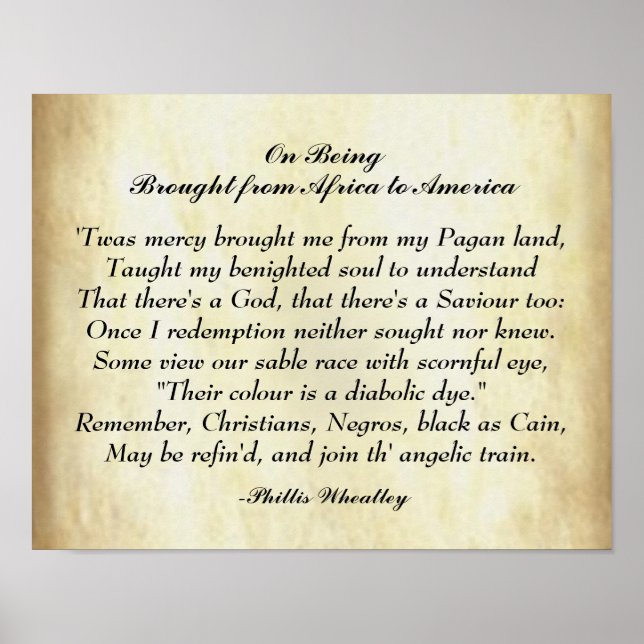 Póster Poesía afroamericana de África a América (Frente)