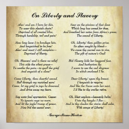 Póster Poesía afroamericana sobre libertad y esclavitud