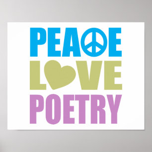 Póster Poesía de amor por la paz