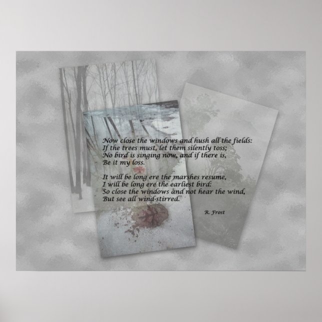 Póster Poesía de Robert Frost (Frente)