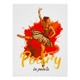 Póster Poesía en Pointe - Bailarina elegante