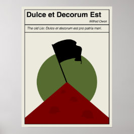 Póster Poesía minimalista de Owen Wilfred contra la guerr