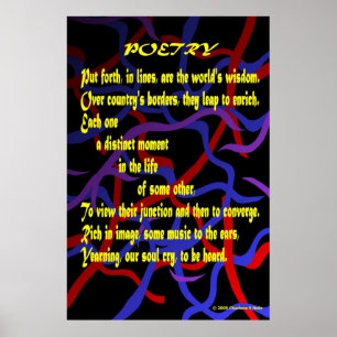 Póster Poesía (poema artístico)