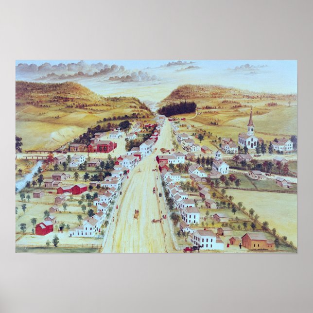 Póster Poestenkill, Nueva York, c.1855 (Frente)