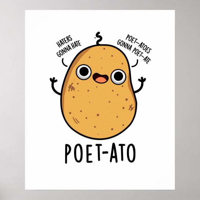 Póster Poeta-ato Funny Veggie Potato Pun (Frente)