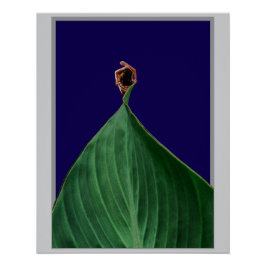 Póster Poético Verde Orgânico Folha Estética Natural