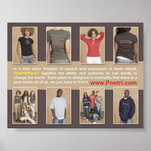 Póster ¿"PoetriWhere? ¡"… un estilo tiene gusto de no