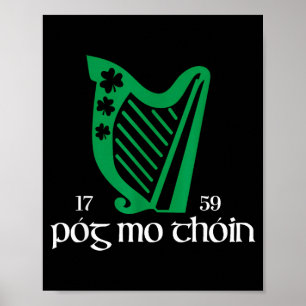 Póster Póg Mo Thóin Irlanda Divertido Suerte Irlandés Ver