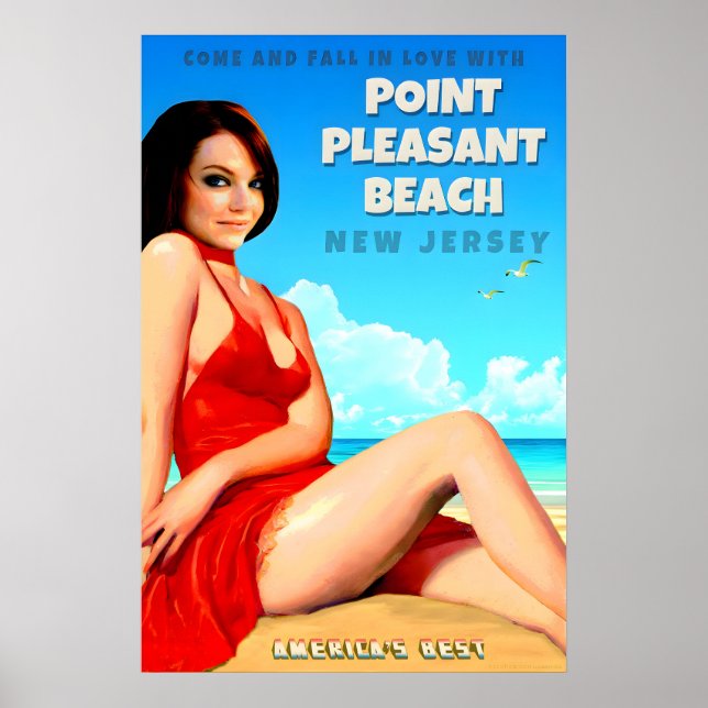 Póster Point Pleasant Beach Nueva Jersey Costa de América (Frente)