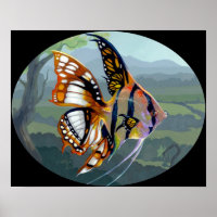 Poissons Volants: Étude I ART PRINT pez surrealist