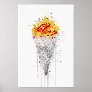 Póster Poke de Patatas Fritas
