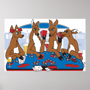 Póster Poker Face Deer