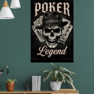 Póster Poker Legend Funny Shirt I Love Poker Texas Holdem