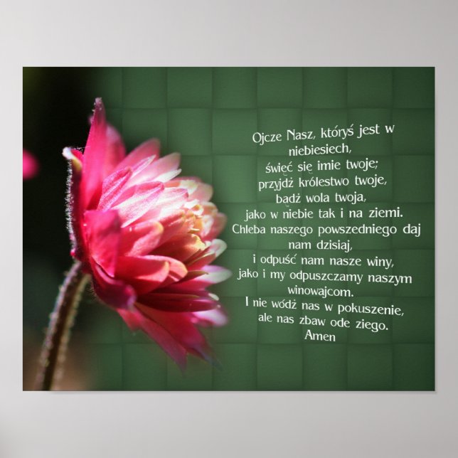 Póster Polaco Padre Padre Flower Religiosa (Frente)