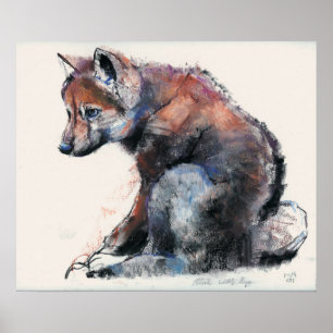 Póster Polaco Wolf Pup 2001