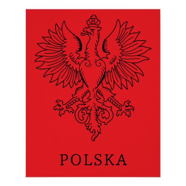 Póster Poland's White Eagle Contemporary State Emblem  (Anverso)