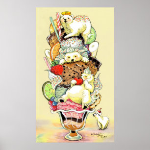 Póster Polar Bear Sundae Dream Deluxe