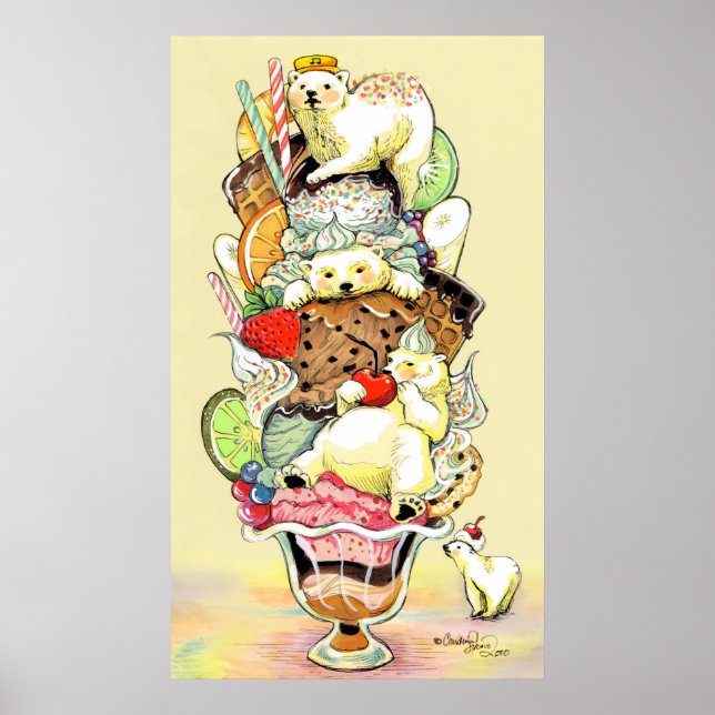 Póster Polar Bear Sundae Dream Deluxe (Frente)