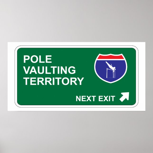 Póster Pole Vaulando la siguiente salida (Frente)