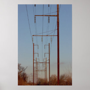 Póster Pole Wires Photo Poster