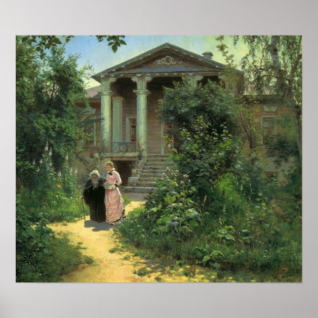 Póster Polenov - El huerto de la abuela (Frente)