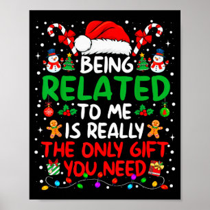Póster Polera divertida de Navidad para familiares relaci