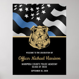 Póster Police Graduation Law Enforcement Party Welcome