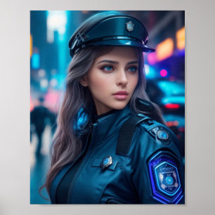 Póster policía chica