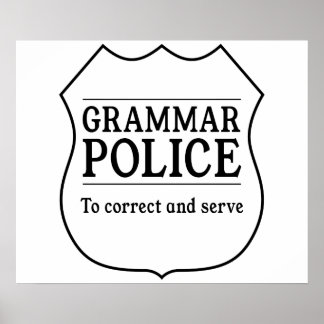 Póster Policía de gramática