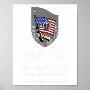 Póster Policía De Pensamiento Secreto Estadounidense Vigi