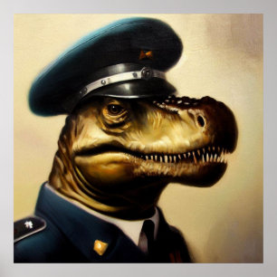 Póster Policía de T Rex